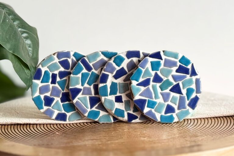 DIY pakket onderzetters blauw